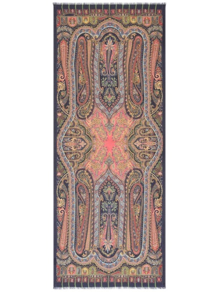 paisley-print cashmere-blend scarf