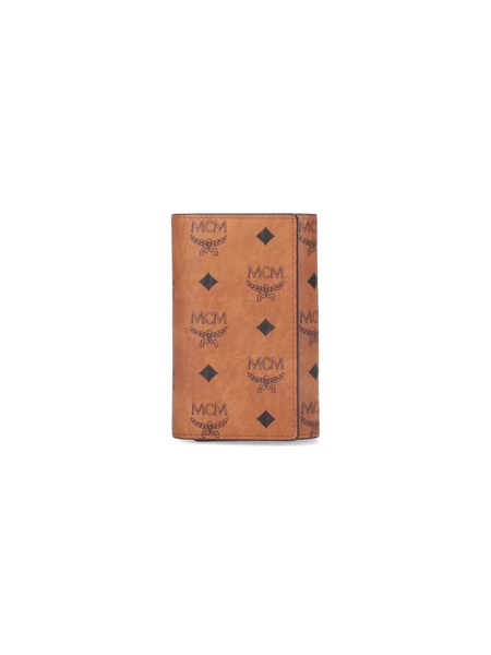 MCM All-Over Logo Printed Key Wallet