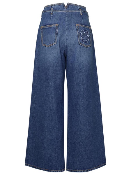 Etro Light Blue Cotton Jeans