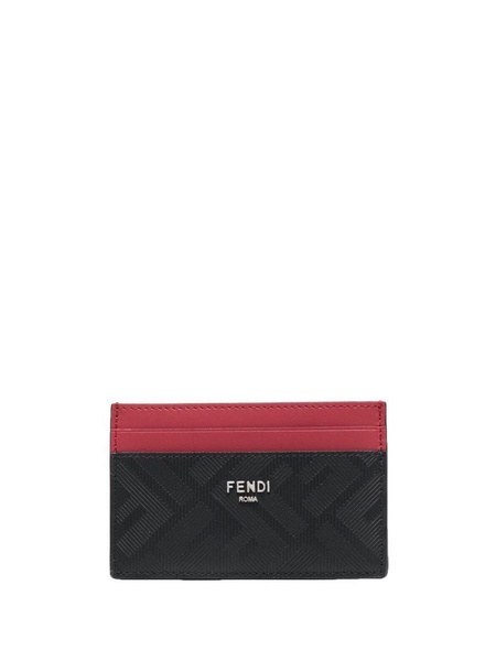 Fendi Man Two-Tone Leather Card Holder