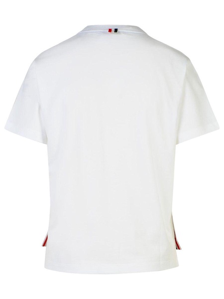 Thom Browne White Cotton T-Shirt Woman