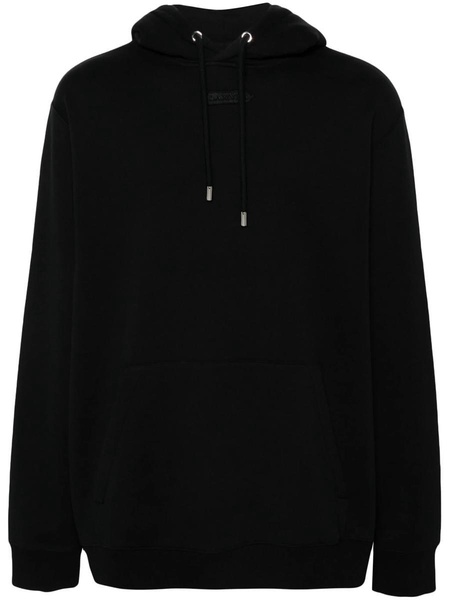 logo-embroidered cotton hoodie