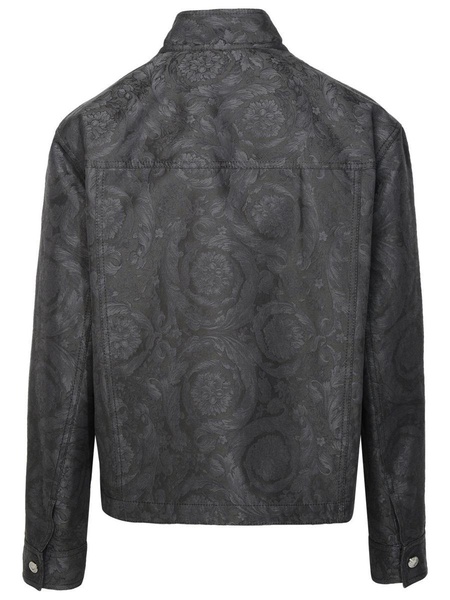 Versace 'Barocco' Anthracite Cotton Jacket