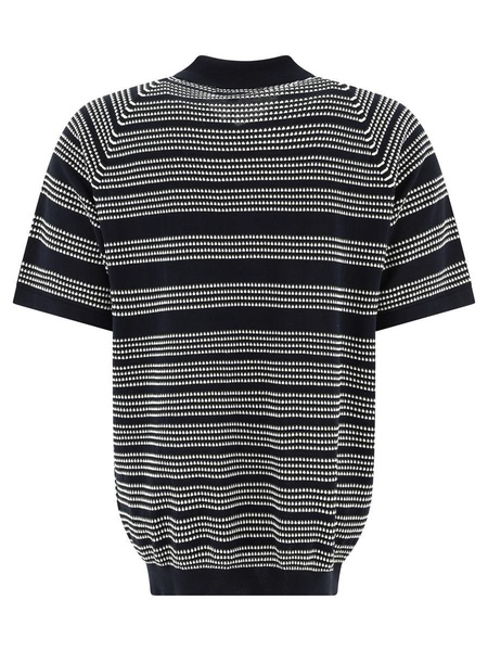 Beams Plus Half-Zip Jacquard Polo Shirt