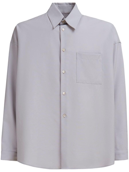 button-up virgin wool shirt