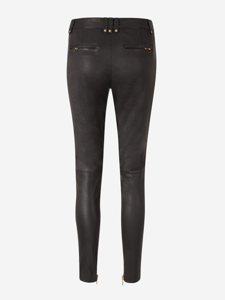 Balmain Slim Fit Leather Trousers