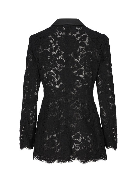 Dolce & Gabbana Turlington Double Breasted Lace Blazer