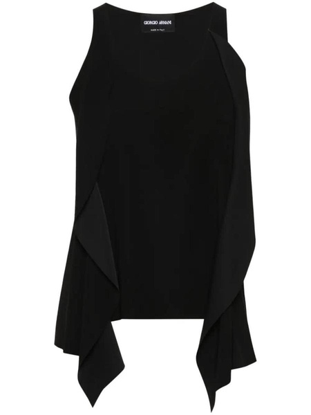 ruffled-detail sleeveless top