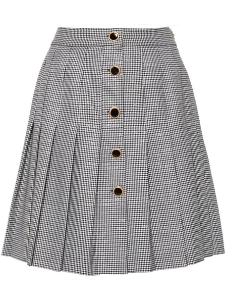 houndstooth pleated skirt