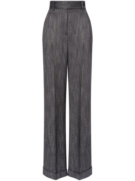 wide-leg tailored trousers