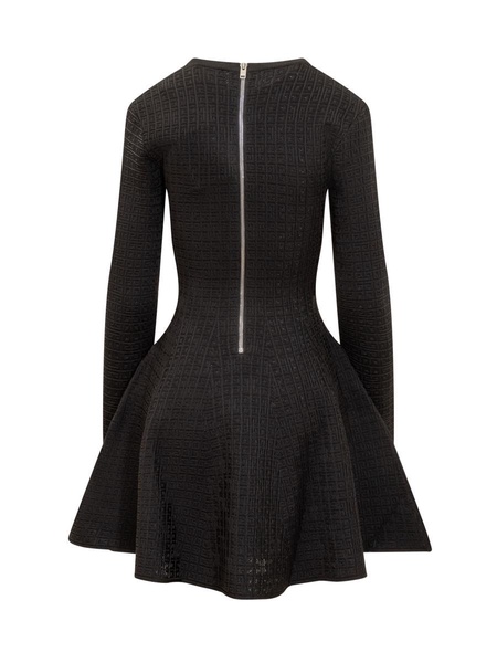 Givenchy Monogrammed Long-Sleeved Dress