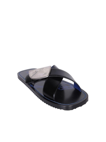 Ekd Stripe Shield Sandals