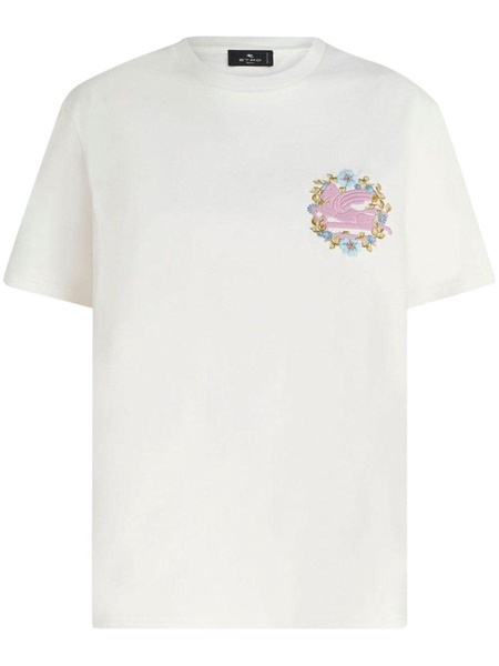 Etro Floral Pegasus Embroidered T-Shirt Women