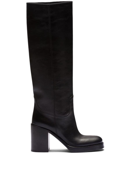 Prada Woman Black Leather Boots