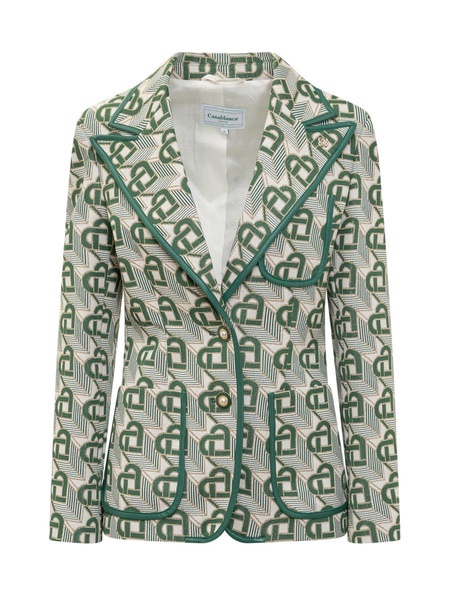 Casablanca Heart Monogram Jacquard Single-Breasted Jacket