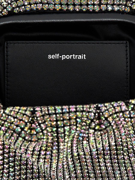 Self-Portrait 'Multi Rhinestone Chainmail' Clutch