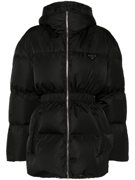 Prada Re-Nylon Hooded Puffer Jacket