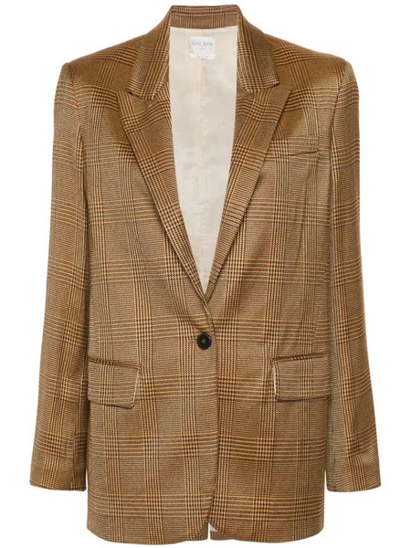 single-breasted checked blazer