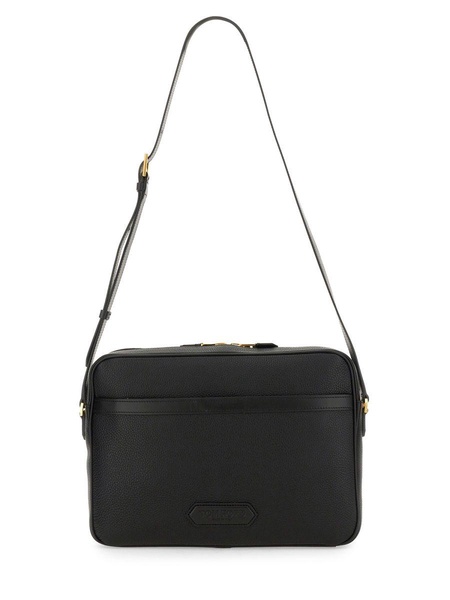 Tom Ford Logo Patch Messenger Bag