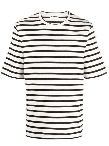 Jil Sander Plus Striped Cotton T Shirt