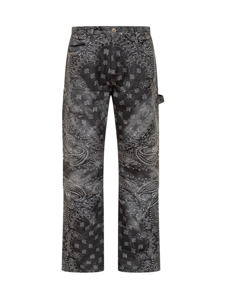 Amiri Bandana Printed Straight Leg Jeans