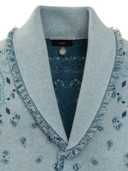 Alanui Bandana-Jacquard Button-Up Cardigan