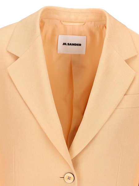 Jil Sander Single-Breasted Crepe Tailored Blazer