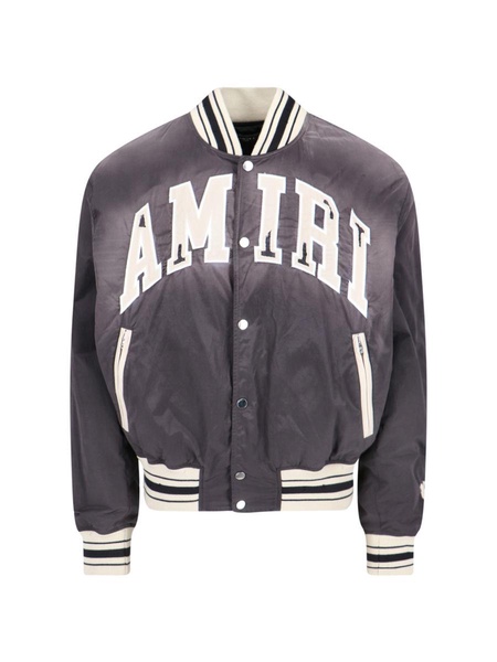 Bomber jacket with embroidered logo