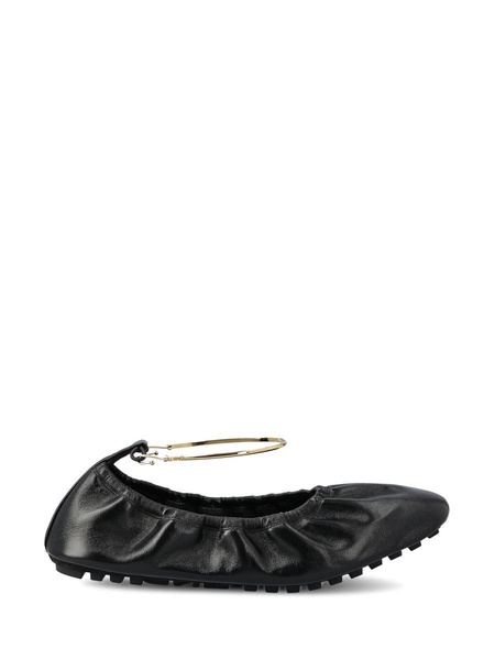 FENDI Filo Leather Ballerina Flat