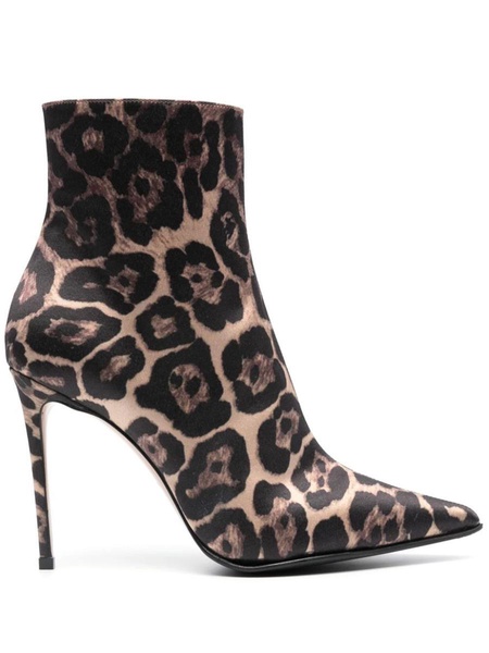 Eva 100mm leopard-print boots