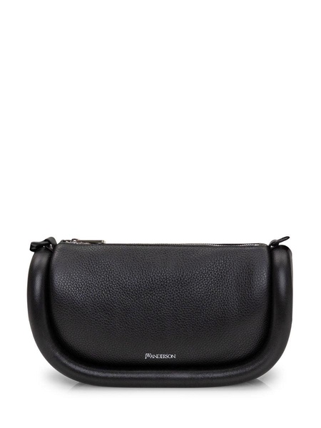 Jw Anderson Woman Black Leather The Bumper 12 Crossbody Bag