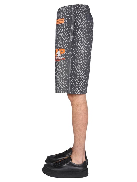 Heron Preston Men Bermuda With Rubber Logo