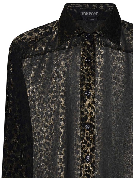 Tom Ford Leopard Print Long-Sleeved Shirt