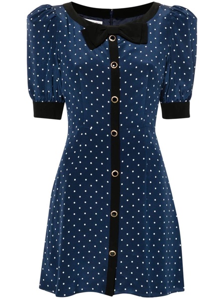 Alessandra Rich Short Polka Dot Dress