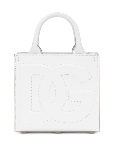 Mini DG Daily shopping bag in calf leather with front logo