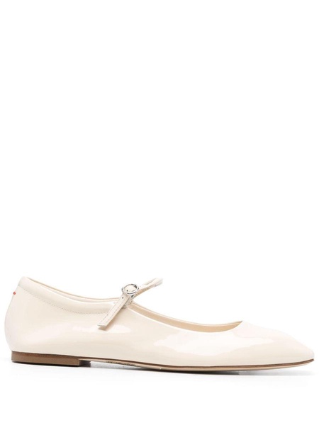 Aeyde Uma Patent Calf Leather Creamy Shoes