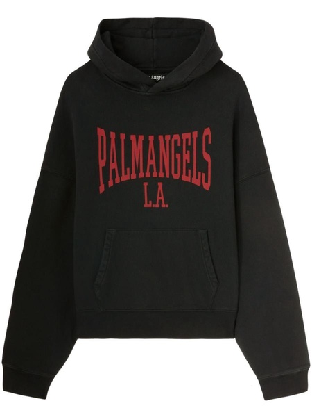 logo-print cotton hoodie