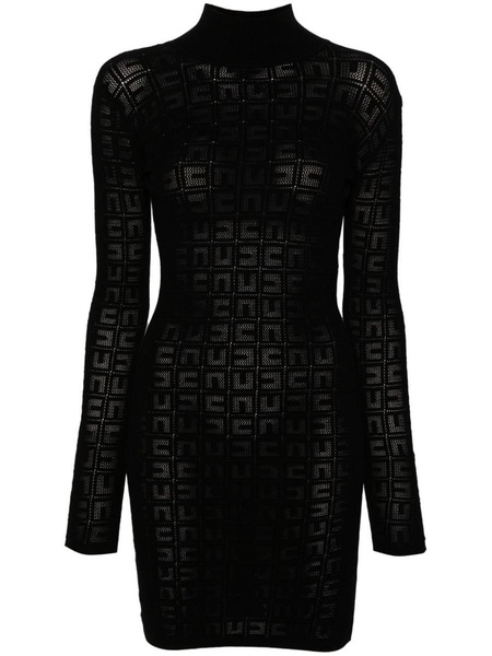 logo-jacquard mini dress