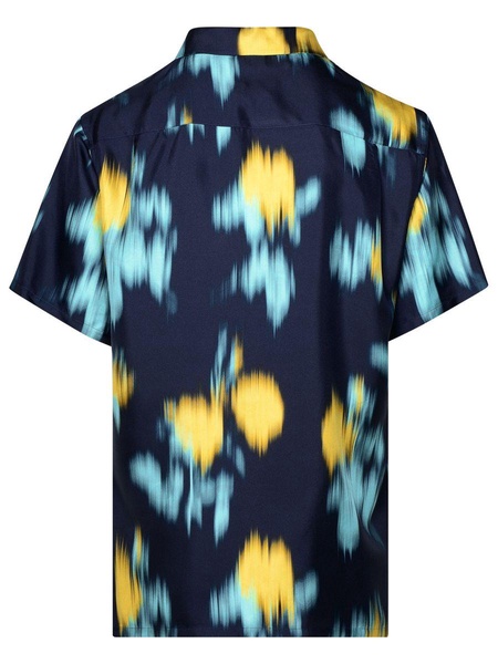 abstract-pattern silk shirt