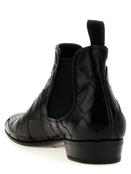 Lidfort Braided Leather Ankle Boots