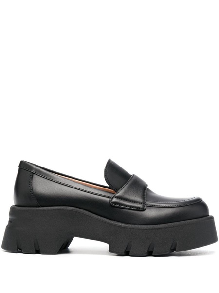 75mm chunky leather loafers