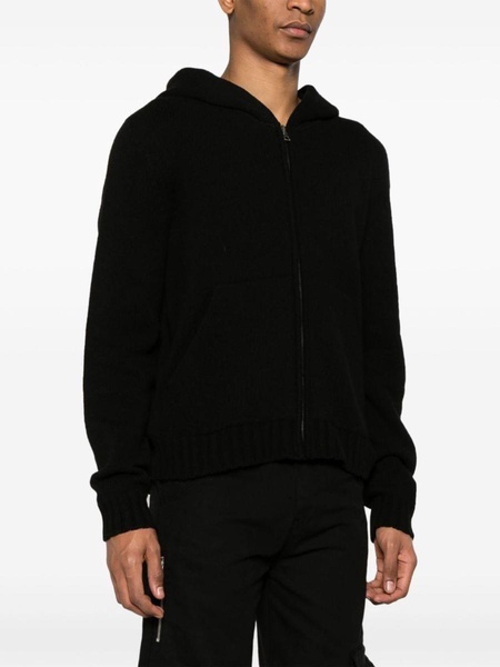 Palm Angels Logo Wool Blend Hooded Sweater