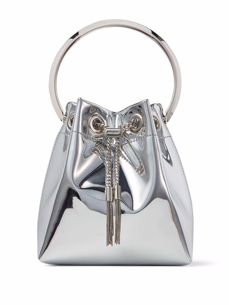 Bon Bon mirrored faux leather bucket bag