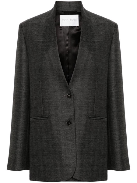 Forte_Forte Single-Breasted Wool Blazer