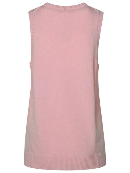 Sportmax Vest In Pink Cashmere Blend