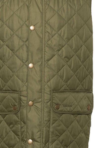 diamond-quilted logo-embroidered gilet