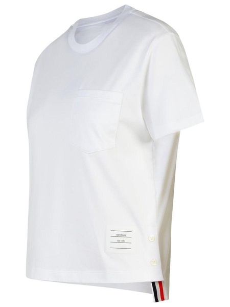 Thom Browne White Cotton T-Shirt Woman