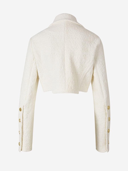 Proenza Schouler Tweed Cropped Buttoned Jacket