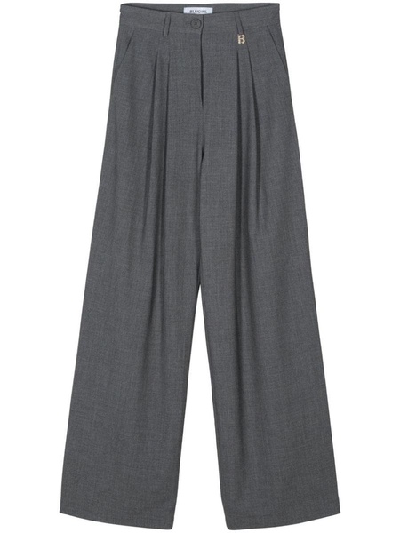 Blumarine Tailored Gray Wide-Leg Pants