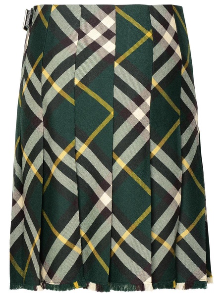 BURBERRY 24SS Green Mini Skirt for Women